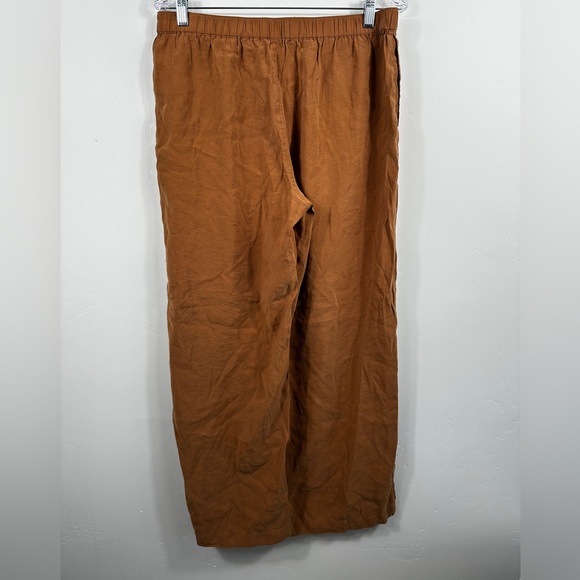 Madewell Pull-On Wide-Leg Pants in Softdrape Camel Brown Size Medium - Picture 5 of 8